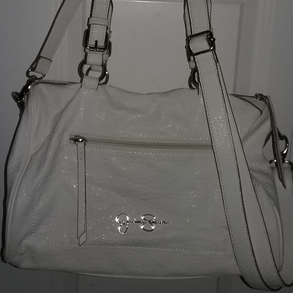 Jessica Simpson white hand bag with shoulder strap